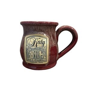 Deneen Pottery Katy House B&B Smithville Texas Mug Hand Thrown Drip Glaze